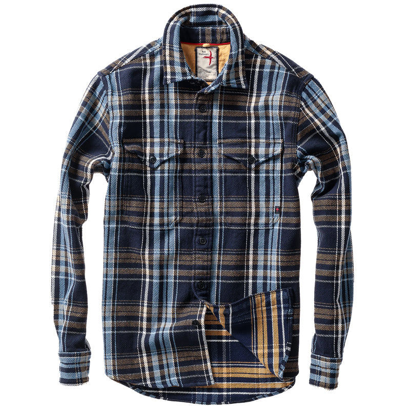 Navy Multi Plaid Mountain Flannel Shirt by Relwen