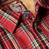 Red Tartan Mountain Flannel Shirt by Relwen
