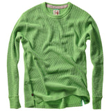Lawn Green Bi-Waffle Cotton Crew by Relwen