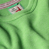 Lawn Green Bi-Waffle Cotton Crew by Relwen