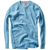 Lt Marine Bi-Waffle Cotton Crew by Relwen