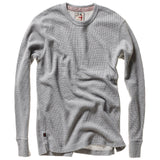 Pale Grey Bi-Waffle Cotton Crew by Relwen