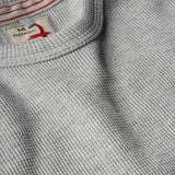 Pale Grey Bi-Waffle Cotton Crew by Relwen