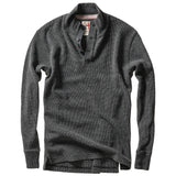 Charcoal Bi-Waffle Cotton Mock by Relwen