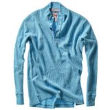 Lt Marine Bi-Waffle Cotton Mock by Relwen
