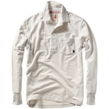 Bone Heather L/S Cotton Mariner Polo by Relwen