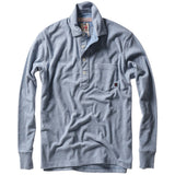 Sky Blue / White Stripe L/S Cotton Mariner Polo by Relwen