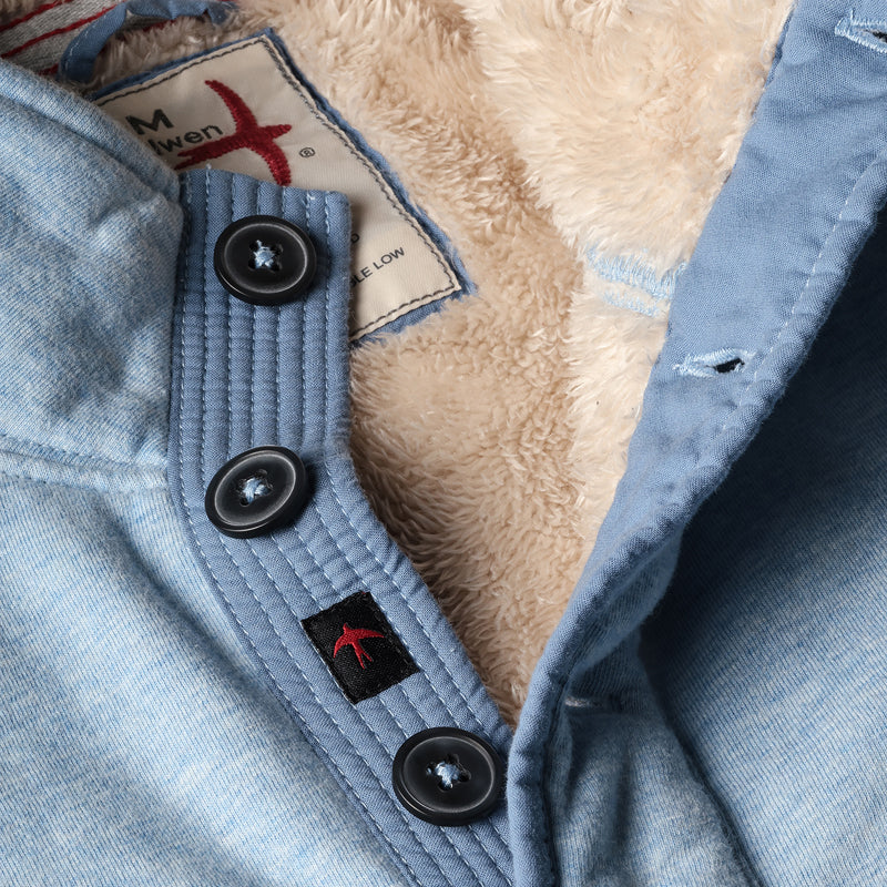 Ice Blue Heather Superfleece Mock by Relwen