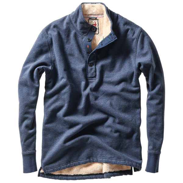Navy Heather Superfleece Mock by Relwen