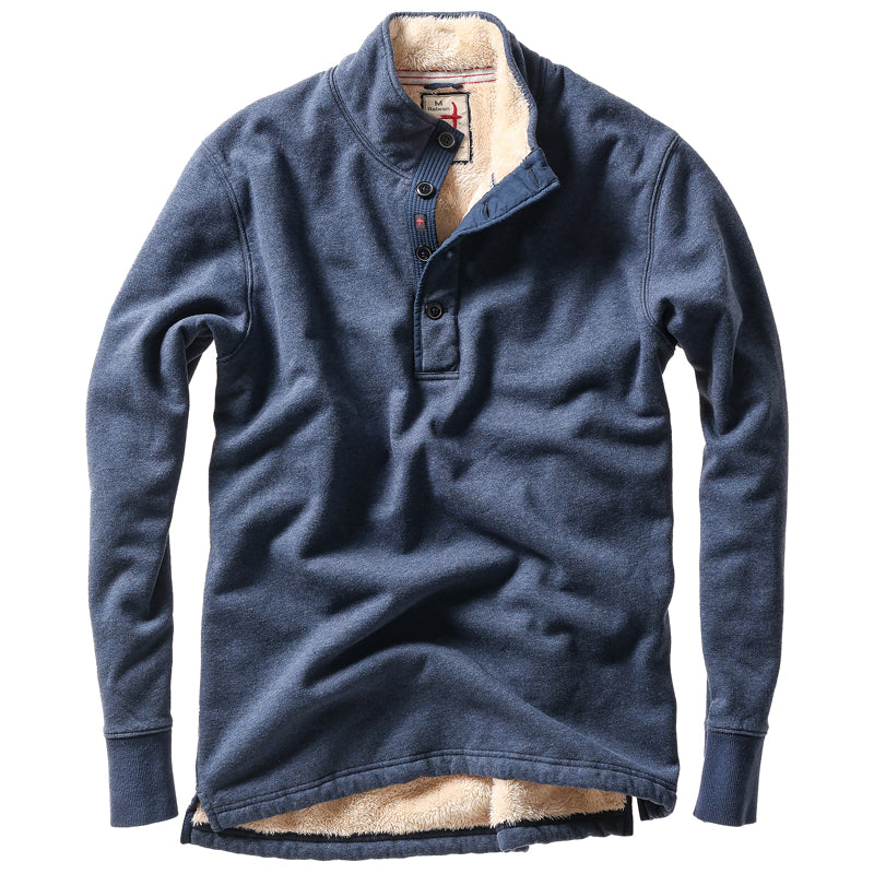 Navy Heather Superfleece Mock by Relwen