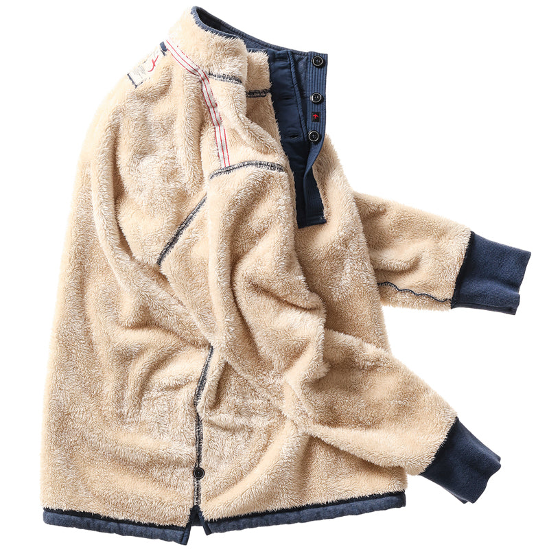 Navy Heather Superfleece Mock by Relwen