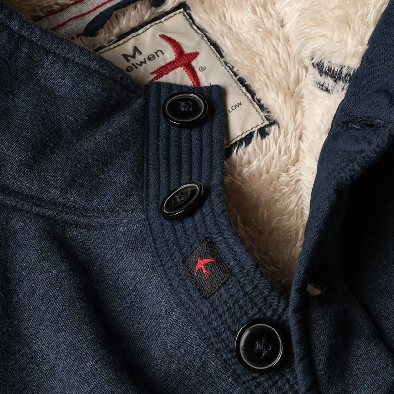 Navy Heather Superfleece Mock by Relwen