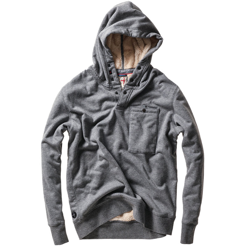 Dark  Grey Heather Superfleece Hoodie by Relwen
