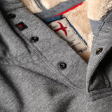 Dark  Grey Heather Superfleece Hoodie by Relwen