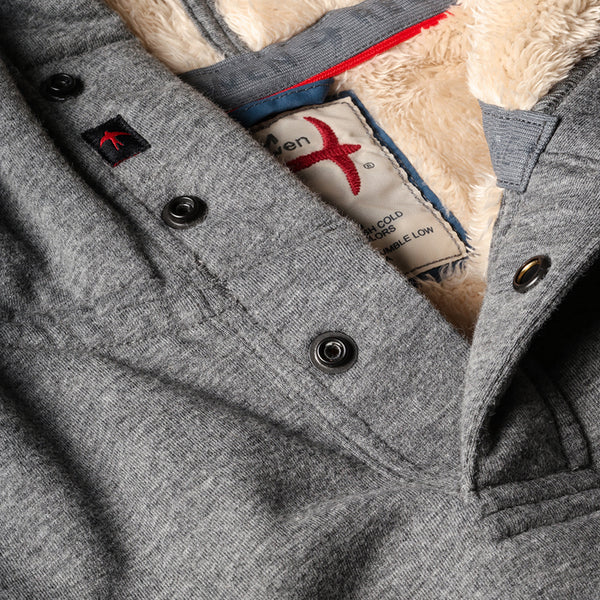 Dark  Grey Heather Superfleece Hoodie by Relwen