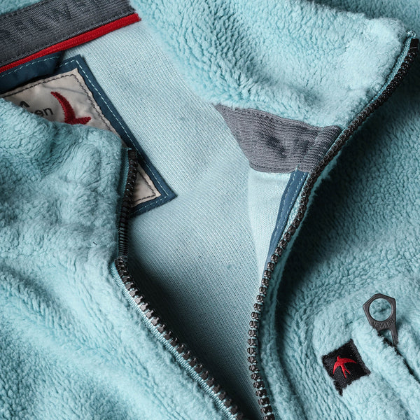 Blue Haze Sheared Fleece Half-Zip by Relwen