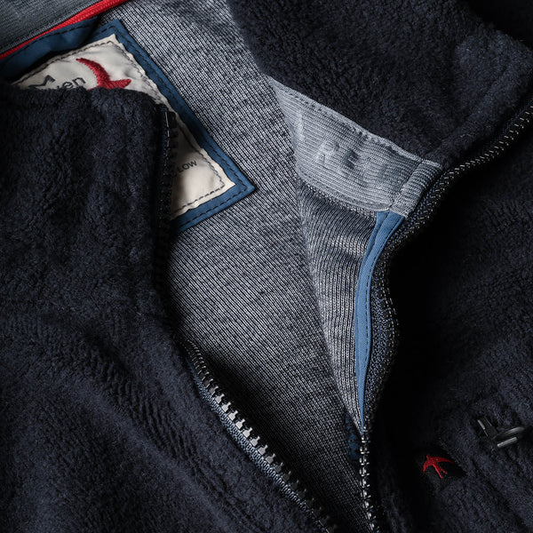 Dark Navy Sheared Fleece Half-Zip by Relwen