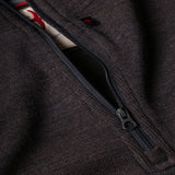 Charcoal /Brown Heather Wool / Cotton Quarter-Zip by Relwen