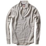 Lt Grey Heather Wool / Cotton Quarter-Zip by Relwen