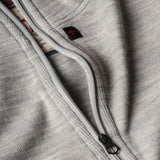 Lt Grey Heather Wool / Cotton Quarter-Zip by Relwen