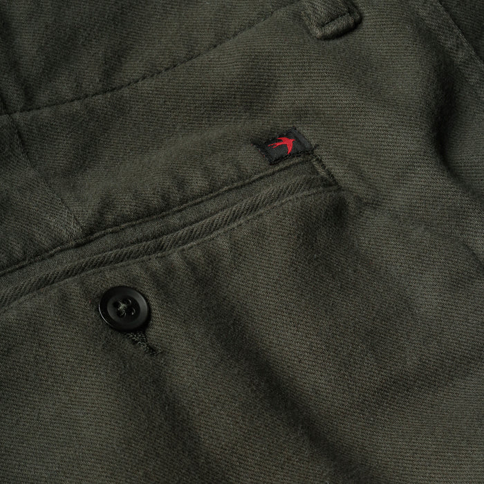 Charcoal Loden Moleskin Chino by Relwen