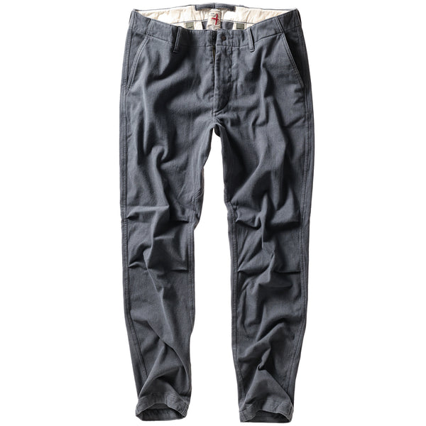 Dark Grey Moleskin Chino by Relwen