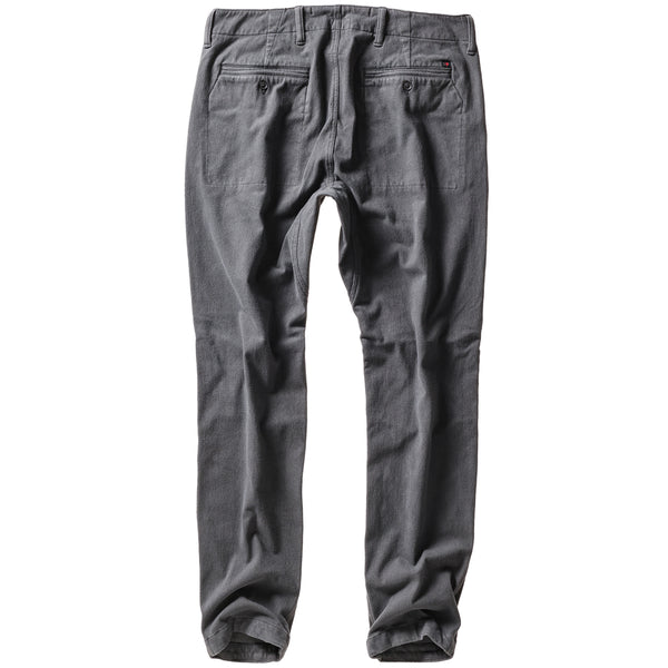 Dark Grey Moleskin Chino by Relwen