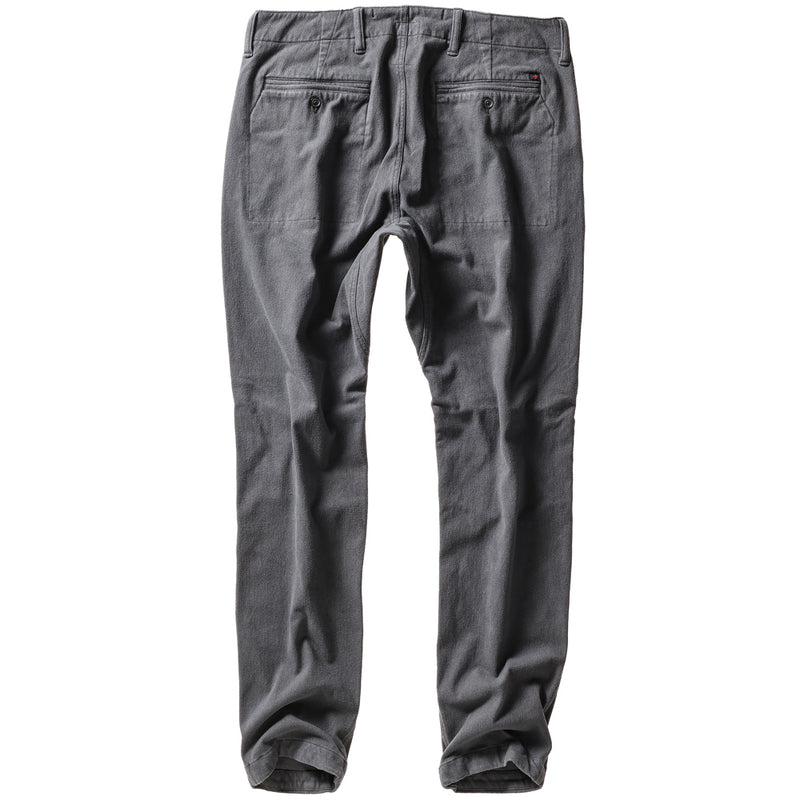 Dark Grey Moleskin Chino by Relwen