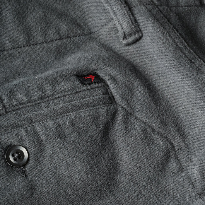 Dark Grey Moleskin Chino by Relwen