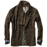 Relwen Loden / Rust District Plaid Heritage Trap Blazer