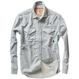 Relwen Cloud Blue Sueded Pile Utility Workshirt