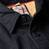 Relwen Dark Navy Tick Stripe Utility Workshirt