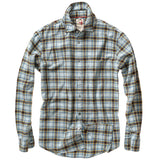 Relwen Pale Blue / Brown Multi Plaid Flyweight Flannel Shirt