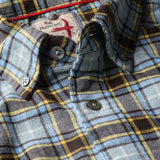Relwen Pale Blue / Brown Multi Plaid Flyweight Flannel Shirt
