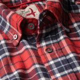 Relwen Red / Navy Plaid Flyweight Flannel Shirt