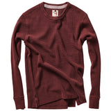 Relwen Burgundy Bi-Waffle Crew