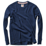 Relwen Dark Marine Bi-Waffle Cotton Crew