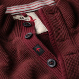 Relwen Burgundy Bi-Waffle Mock