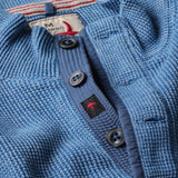 Relwen French Blue Bi-Waffle Mock