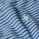 Relwen Lt Blue / Brown Stripe Ringspun L/S Pocket Tee