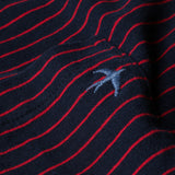 Relwen Navy / Red Stripe Ringspun L/S Pocket Tee