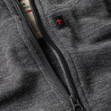 Relwen Charcoal Heather Wool Cotton 1/4 Zip
