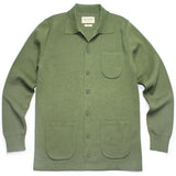 Moss Cotton "Station" Knit Jacket by Far Afield