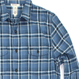 Daydream Blue Nep Plaid "Brace " Shirt by Hiroshi Kato