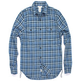 Daydream Blue Nep Plaid "Brace " Shirt by Hiroshi Kato