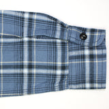Daydream Blue Nep Plaid "Brace " Shirt by Hiroshi Kato