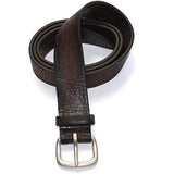 Chocolate Laser Cut "Blade" Leather Belt by Orciani Italy