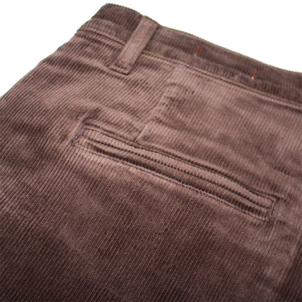 The "Pipe" 16W Carob Stretch Cord Chino by Hiroshi Kato
