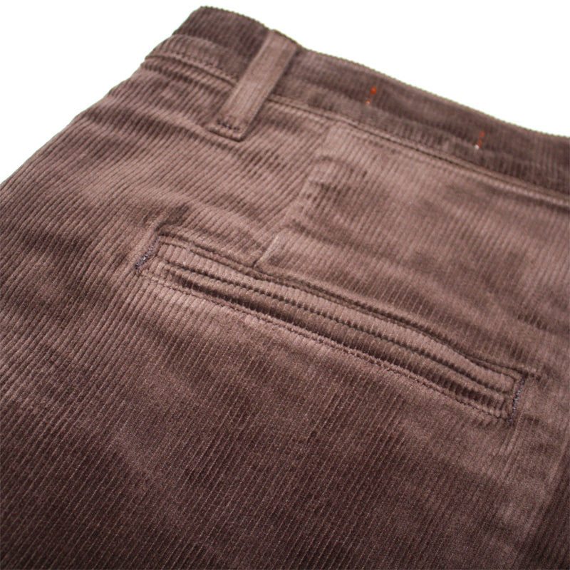 The "Pipe" 16W Carob Stretch Cord Chino by Hiroshi Kato