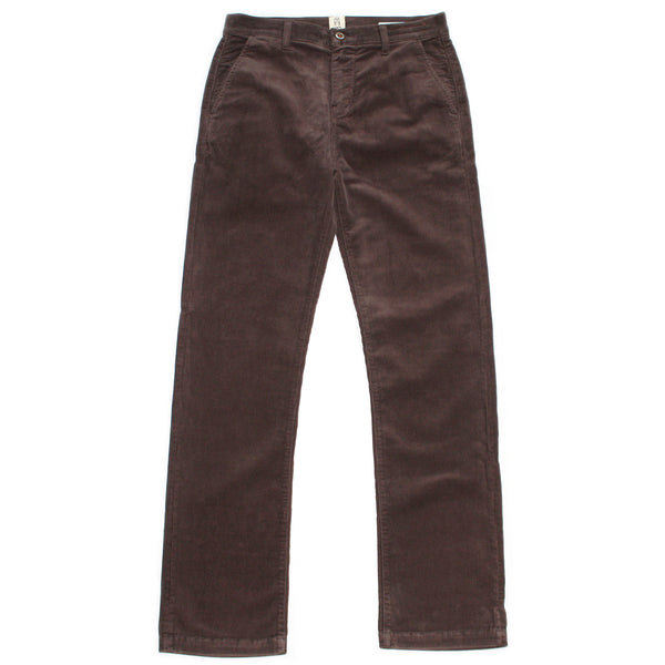 The "Pipe" 16W Carob Stretch Cord Chino by Hiroshi Kato